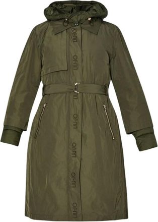 Liu Jo Jassen, Dames, Groen, L, Polyester, Gewatteerde Parka Jas