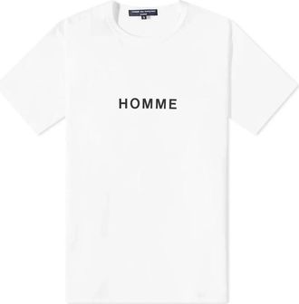 Comme Des Gar&ccedil;ons Stijlvol Wit T-Shirt - Heren - T-shirts - Wit - XL - Katoen - Tops