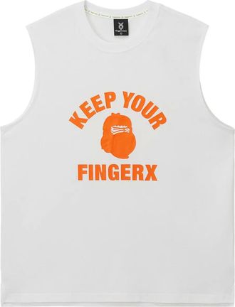 Fingercroxx Top con stampa - Bianco