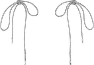 Area Orecchini lunghi con cristalli - Argento