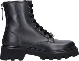 Roger Vivier Black Viv Rangers Lace-Up Leather Boots