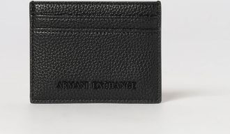 A|X Armani Exchange Portacarte di credito in pelle sintetica a grana
