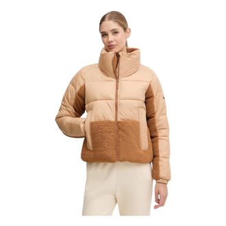 Columbia Leadbetter Point II Sherpa Hybrid Puffer Jas - Dames - Ski Jassen - Bruin - XS - Leer - Fitness