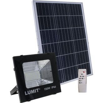 Fabrilamp Proyector Solar Junot Ip66 1x150w Led 2400lm 6500k L.33,5xan.11xal.29cm Negro (2cx)
