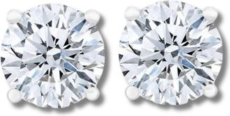 Pompeii3 Certified 3Ct TW Diamond Studs 14k Gold Screw Backs Lab Grown