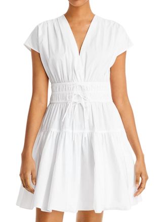 Derek Lam Tora V-Neck Dress In White