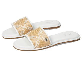 Michael Kors Saylor Slide Womens Shoes Natural/Optic White : 6.5 M, Leather