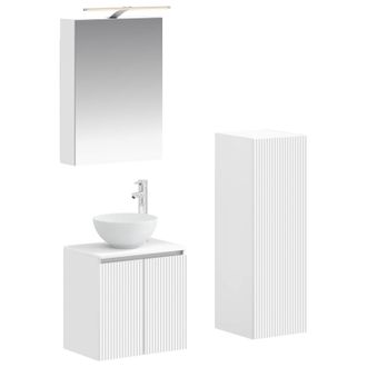 vidaXL Juego De Muebles De Ba&ntilde;o 4 Pcs Blanco Vidaxl