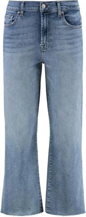 7 For All Mankind High-Waisted Wide Leg Cropped Jeans - Dames - Flared Jeans - Blauw - W26 - Denim - Jeans