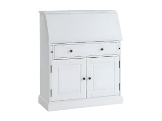 Vente-Unique Escritorio de pino y MDF - Color : Blanco - CLEORE