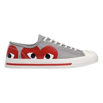 Converse Schoenen, Heren, Veelkleurig, 37 1/2 EU, Beperkte Editie CDG Jack Purcell Grijs Rood