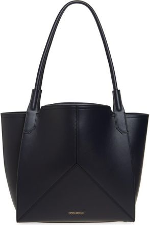 Victoria Beckham Small Victoria Leather Tote in Navy at Nordstrom