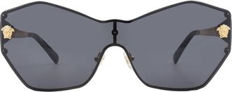 Versace Dark Grey Shield Ladies Sunglasses VE2182 100287 43