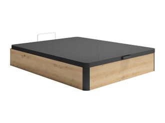 Vente-Unique Somier con arc&oacute;n 120 x 200 cm - Natural claro y negro - NAMOSI de YSM&Eacute;E