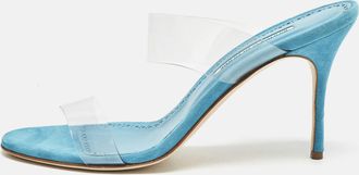 Manolo Blahnik Transparent Pvc Scolto Slide Sandals