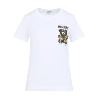 Moschino T-Shirts, female, White, Size: XS Mini Teddy Tee