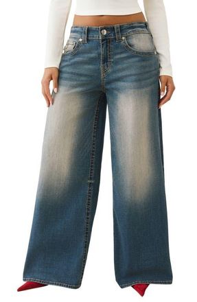True Religion Jessie Wide Leg Jeans in Radiant Pearl at Nordstrom, Size 29