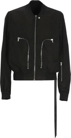 Rick Owens Jassen, Heren, Zwart, M, Katoen, Bauhaus Flight Bomber Jacket