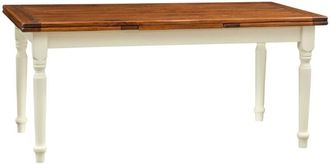 Biscottini International Biscottini - Extendable dining table 180x90 cm Solid wood kitchen table Rectangular wooden dining table Made in Italy Country style