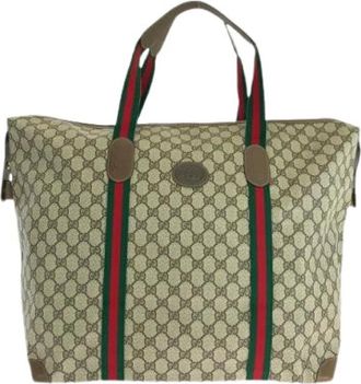 Gucci Pre-owned Tote Bags, female, Multicolor, Size: ONE SIZE Pre-owned GG Supreme Canvas Tote Shoulder Bag