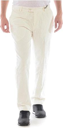 Daniele Alessandrini Jeans - Heren - Chinos - Wit - L - Katoen - Broeken