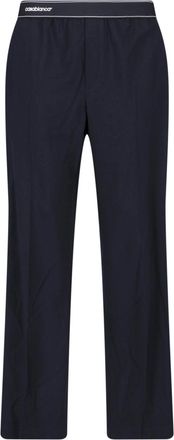 Casablanca Black Virgin Wool Straight-Leg Pants
