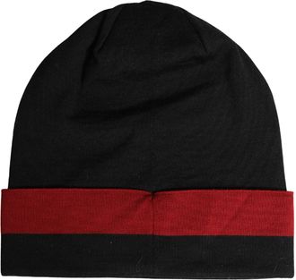 Dolce & Gabbana Black Cuffed IM THE ONLY PRINCE ROYAL Beanie Mens Hat