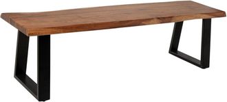 Koketto Home Banco de madera con patas de metal 140 natural