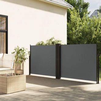Berkfield Home Retractable Side Awning Anthracite 140x1200 cm