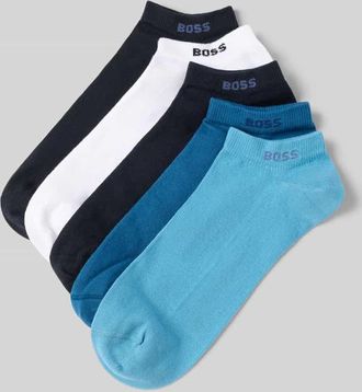 HUGO BOSS Sneakersocken im 5-er-Multipack mit Logo-Detail in Blau, Gr&ouml;&szlig;e 39-42