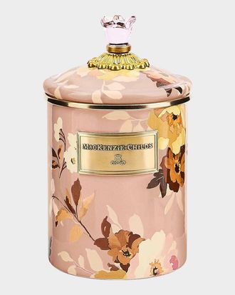 MacKenzie-Childs Wild Rose Mauve Medium Canister