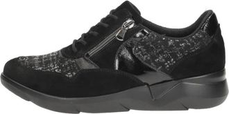 Waldl&auml;ufer K-Funky Veterschoenen Laag - Dames - Sneakers - Zwart - 37 EU - Schoenen
