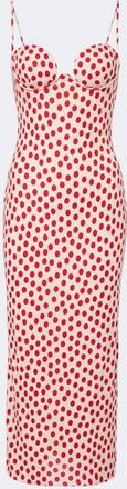 Alaia Ala&iuml;a Polka-dot jersey midi dress