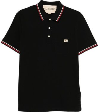 Valentino Logo-detail Cotton Polo Shirt