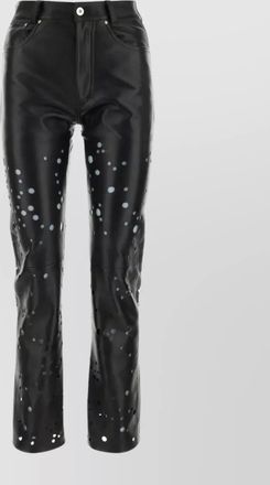 Durazzi Milano pant leather cut-out design