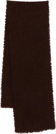 Faliero Sarti Sciarpa con bordi sfrangiati - Marrone