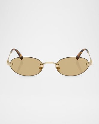Miu Miu MU A54S Metal Oval Sunglasses