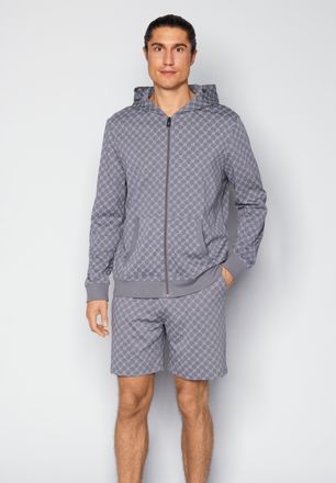 Joop Sweatjacke JOOP, Damen, Gr. XXL, cornflower grau, Jersey, Obermaterial: 100% Baumwolle, bequem h&uuml;ftbedeckend, ohne Ausschnitt, angesetztes B&uuml;ndchen, S