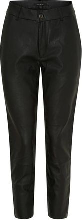 Notyz Pantaloni alla caviglia in pelle di agnello - - Trousers - Donna - Nero - XL