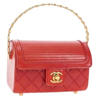 Chanel Pre-owned Vintage Hand Bag - Dames - Vintage Handtas - Rood - ONE Size - Leer - Vintage