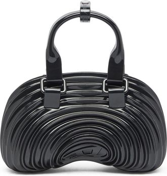 Diesel Quantum Dome - Handbag in Melflex - Crossbody Bags - Woman - Black