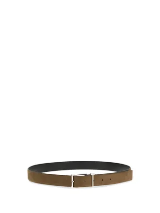 Tom Ford Mens Suede Belt Olive Brown Calf Leather Bos Taurus E Braces