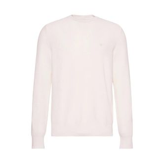 Calvin Klein Jersey de algod&oacute;n con textura y cuello redondo - Knitwear - Hombre - Blanco - XL