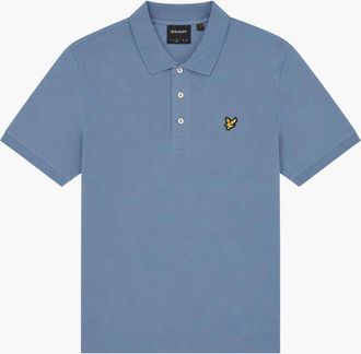 Lyle & Scott Mens Lyle & Scott Plain Polo Shirt Power Blue - Size: 44