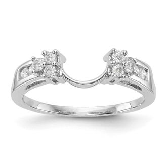 Diamond2Deal 14k White Gold Lab Grown Diamond Wedding Band Ring 1/4Ct Clarity- VS Color- G-H