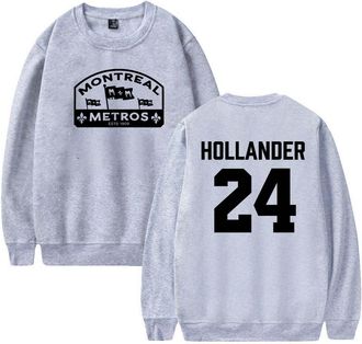 Generic Heated Rivalry Hollander 24 Merch Sweatshirt Unisex Casual Crewneck Long Sleeve Pullover Clothes (L,Grey)