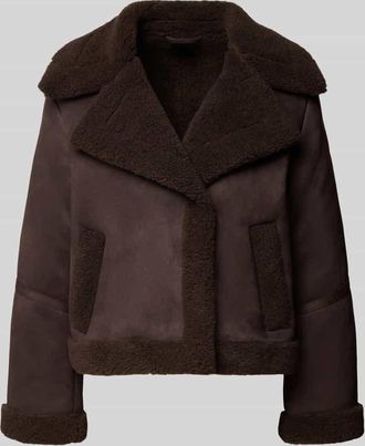 Vero Moda Regular Fit Jacke in Lederoptik mit Teddyfell-Futter Modell HARPER in Schoko, Größe XS
