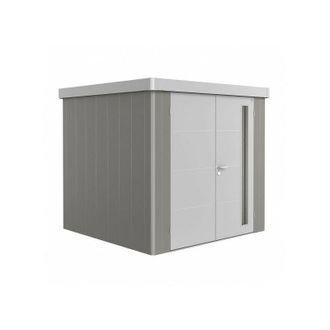 BIOHORT Caseta Metalica Biohort Jardin Neo 4b Doble Puerta Color Gris Cuarzo Metalico