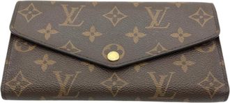 Louis Vuitton Brown Monogram Canvas Long Wallet (Tri-Fold) (Pre-Owned)