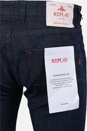 Replay Mens Replay Grover Straight Leg Jeans Dark Denim - Navy - Size: 34/34